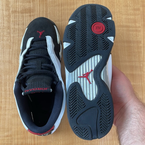 Jordan 14 Retro Black Toe (2024) Kids Shoes Size 5.5Y NBA Basketball - Picture 6 of 11